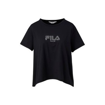 FILA 女短袖圓領T恤-黑色 5TEA-1739-BK