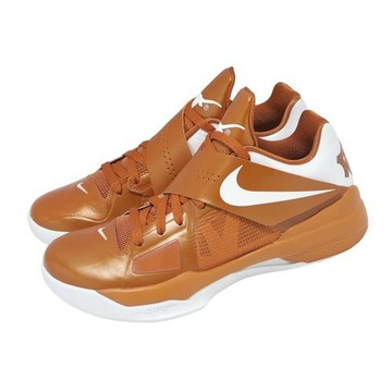 Nike 籃球鞋 Zoom KD IV 男鞋 橘 白 魔鬼氈 杜蘭特 德州配色 KD4 IB3555-800