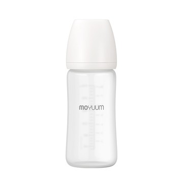 MOYUUM 韓國 寬口矽膠玻璃奶瓶 240ml (2m+)
