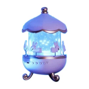 CStar 旋轉小屋兔兔音樂投影燈【九乘九購物網】