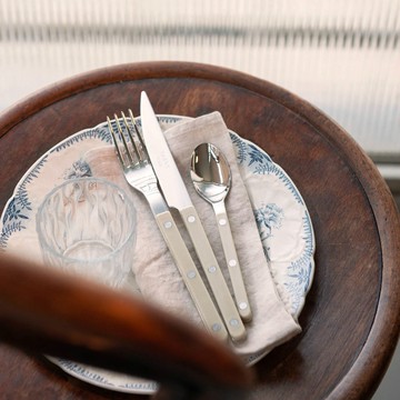 法國製 Sabre Paris 復古酒館 鈕扣-主餐叉子22cm (多色選) - 橘