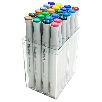 缺貨 美國croma 軟毛雙頭 X5 麥克筆 透明盒 24色/組 4811-024【APP滿額下單4%點數(單一帳號最高1000點)】7/31止