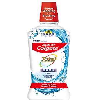 Colgate高露潔 全效亮白去漬漱口水500ml