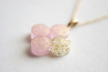 樹脂藝術 方形吊墜・夜色深處