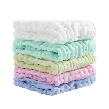 六層紗泡泡棉口水巾 5入 紗布巾 手帕 方巾 紗布小方巾 超柔軟六層紗 純棉六層紗 洗澡巾 口水巾 新生兒洗臉巾 紗布巾