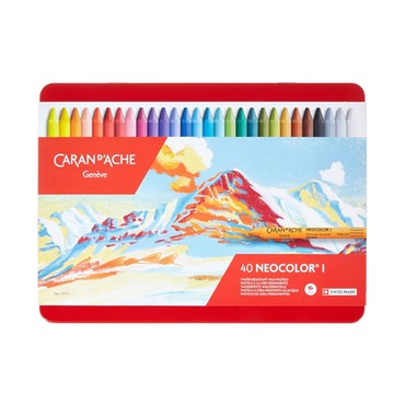 【CARAN dACHE 瑞士卡達】NEOCOLOR I 專業級油性蠟筆 40色 /盒 7000.340