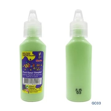 【愛玩色創意館】兒童玻璃彩膠筆22ML-色號 03單支-台灣製