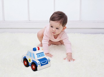 【德國ClassicWorld】歡樂拼裝警車【安全、耐摔、可分解、拼裝】