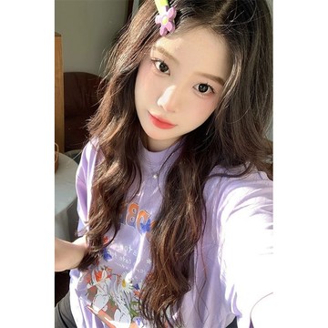 【台灣出貨 100%純棉 香芋紫】短袖上衣 短袖T恤女 純棉T恤女 女T恤短袖 Oversize 寬鬆 夏季 小衆設計感