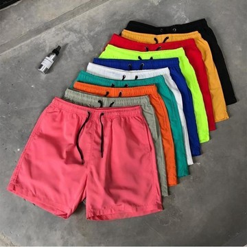 10色 海灘短褲 螢光色系 韓夏季萬用工具褲 情侶 多巴胺色系 沙灘褲 男 女 冰絲涼感速乾短褲 大尺碼 LZ26