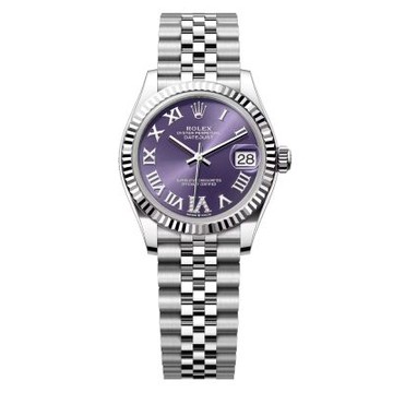 Rolex 勞力士278274 蠔式女錶日誌型 紫面 VI鑽石 31mm