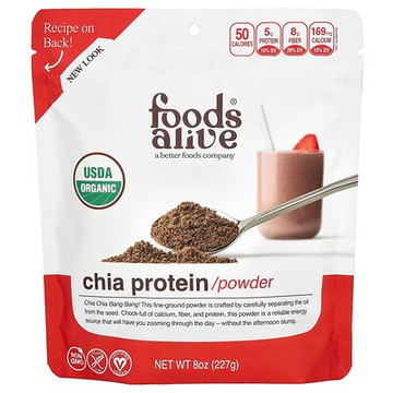 Foods Alive, 有機奇亞蛋白質粉，8 盎司（227 克）
