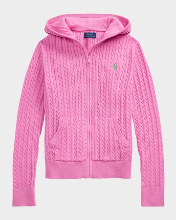 Girl's Mini Cable Knit Sweater, Size S-XL