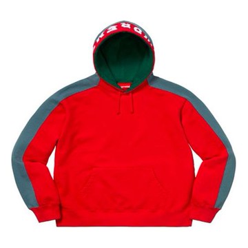 Supreme FW18 Paneled Hooded Sweatshirt Red Unisex
