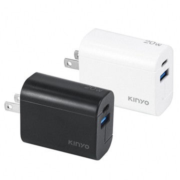 KINYO PDCB-002B/W雙孔充電器20W【九乘九購物網】