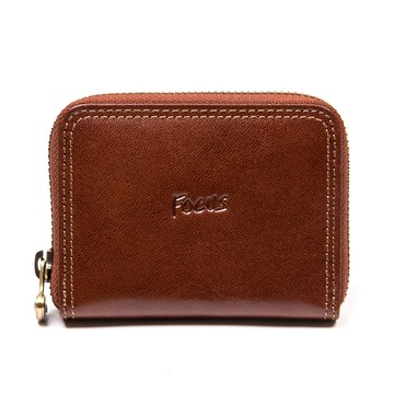 FOCUS經典原皮雙車線5卡夾零錢包 (FTA0096)