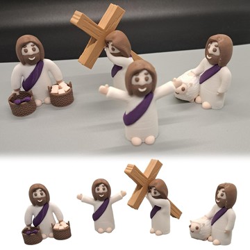 洛陽牡丹 洛陽牡丹3D列印耶穌裝飾擺件迷你耶穌雕像