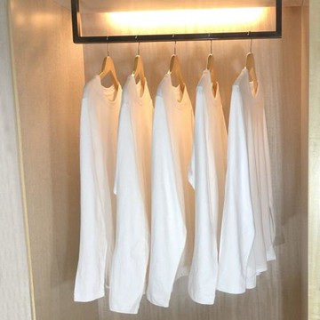 開春秋季210g新疆棉重磅疊穿純棉長袖T恤寬松男女打底衫正肩上衣