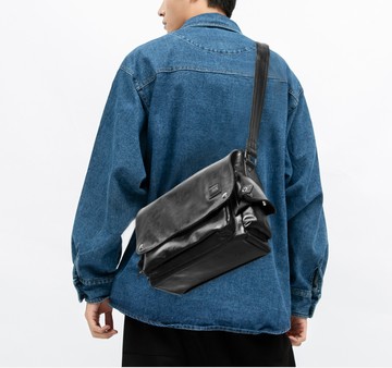 FINDSENSE X 男士單肩包斜挎復古包