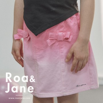 韓國專櫃 RoanJane Coolping 粉漸層蝴蝶結短裙
