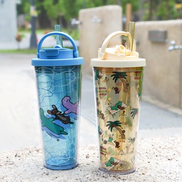 JOGUMAN-雙層冷水杯(漂流款/沙灘亂花款)