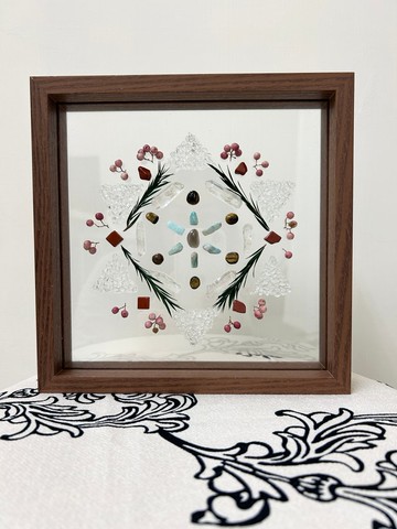 東果格格 水晶陣排列能量畫 透明底款 - 植物果實豐收