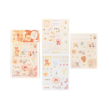 CARD LOVER 信的戀人 裝飾貼紙3件組 95 x 125mm  森林栗尋  3組