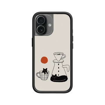 iPhone 17 Mod NX -邊框背蓋組合 (相機按鈕) 黑 - ilovedoodle (Lim Heng Swee) - Coffee Cat: 慢滴醇香
