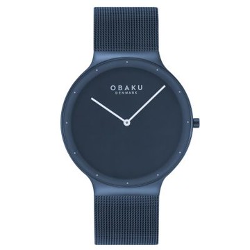 OBAKU 純粹星空丹麥設計腕錶-海軍藍-V307GXLLML-40mm