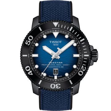 TISSOT 官方授權 Seastar 2000 專業600米潛水機械錶-T1206073704100