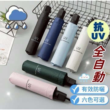 【小精靈♡】99元出貨 抗UV自動傘 素色傘 台灣現貨 素面傘 自動傘 遮陽傘 摺疊傘 折疊傘 雨傘 防曬 折疊傘 JU