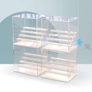 高清大容量亞克力盲盒收納展示架泡泡瑪特手辦模型透明防塵玩偶盒