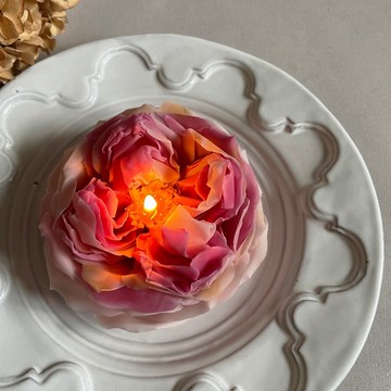 花朵蠟燭 Rose Pompadour