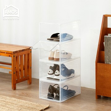 鞋盒 展示盒 收納盒 CLEAR磁吸式透明塑膠鞋盒-6入.12入(小) Amos【GBN017】