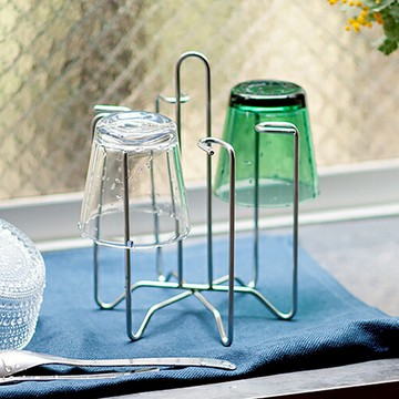 日本 霜山 手提式不鏽鋼瀝水杯架