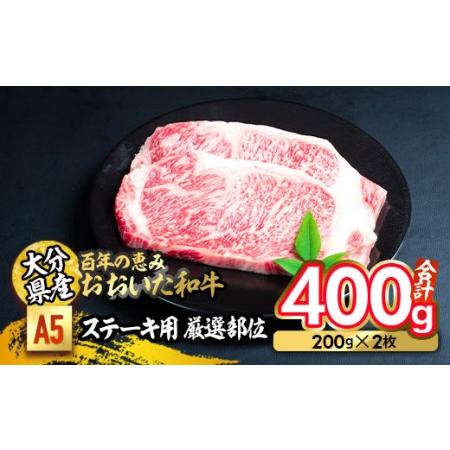 ふるさと納税 百年の恵み おおいた和牛 A5 ステーキ用 厳選部位 (計400g・200g×2枚) 国産 牛肉 肉 霜降り ロース 肩ロース サーロイン 和牛.. 大分県佐伯市