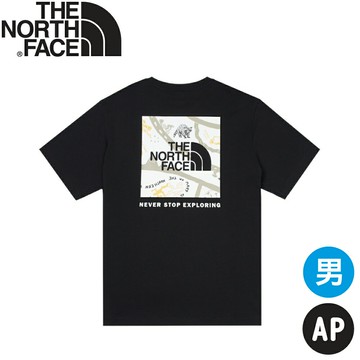 【The North Face 男 趣味印花短袖T AP《黑》】8AT2/棉T/印花T/圓領T/休閒T