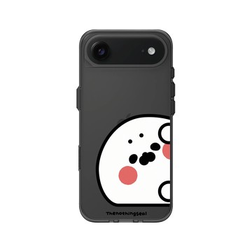 iPhone Air Clear (相機按鈕) 酷墨灰 - 無所事事小海豹 The Nothing Seal - 小海豹偷偷看