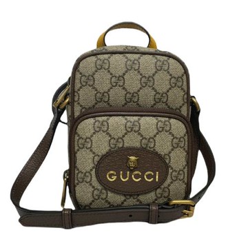 【GUCCI】NEO VINTAGE系列 GG SUPREME帆布 迷你斜背包-米色/烏木色 658556K9GOT 8861