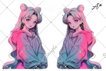 原創人物貼紙 裝飾貼紙 P001 內含5張