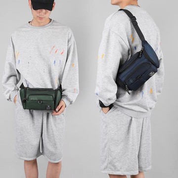 潮牌大容量腰包戶外男士胸包旅行斜跨后背包機車騎行單肩斜挎包