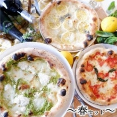 ピッツァ職人おすすめの本格ナポリピザ　季節のおまかせ3枚セット《冷凍ピザ・手作り・窯焼き》