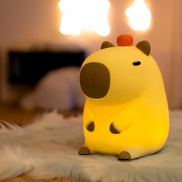 拍拍燈 水豚君卡皮巴拉-小夜燈、床頭燈、USB燈、伴睡入眠、紓壓小物