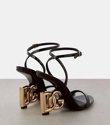 Dolce & Gabbana Keira logo patent leather sandals