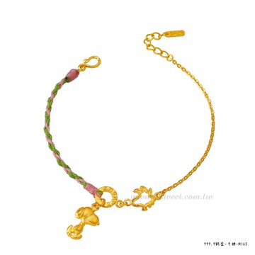 【信榮珠寶銀樓】9999純金史努比手鍊-HC-M165