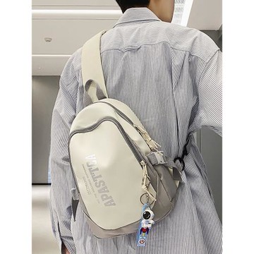 胸包男運動風斜挎包休閑日系輕便撞色大容量學生背包女單肩包潮牌