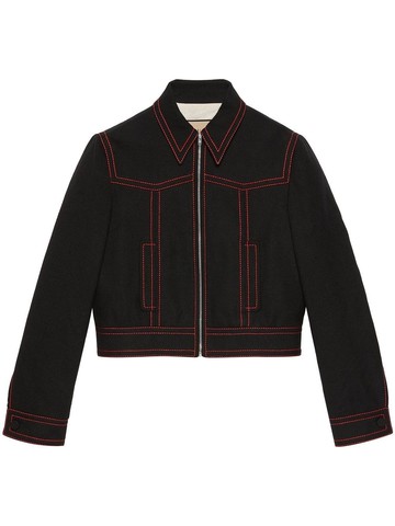 Gucci Viscose Canvas Bomber Jacket