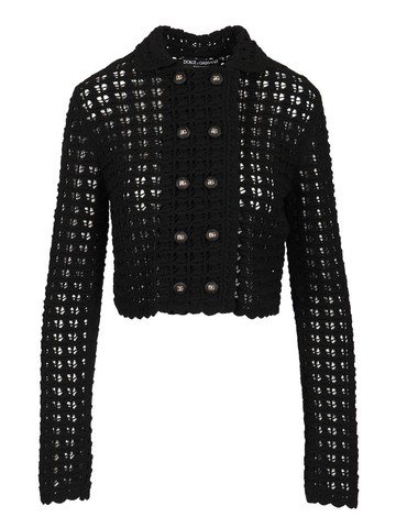 Dolce & Gabbana Crochet Wool Cardigan