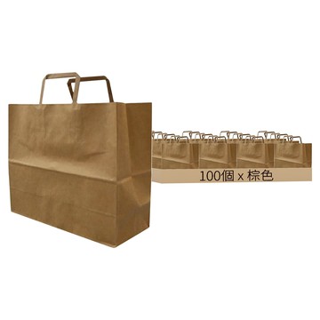 天運包裝KP紙購物袋 星星 中  100個  棕色