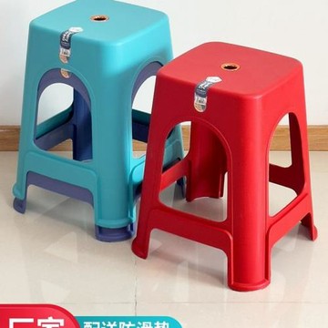 塑料凳子加厚家用客廳高凳簡約成人經濟型加寬餐桌凳熟膠防滑椅子
